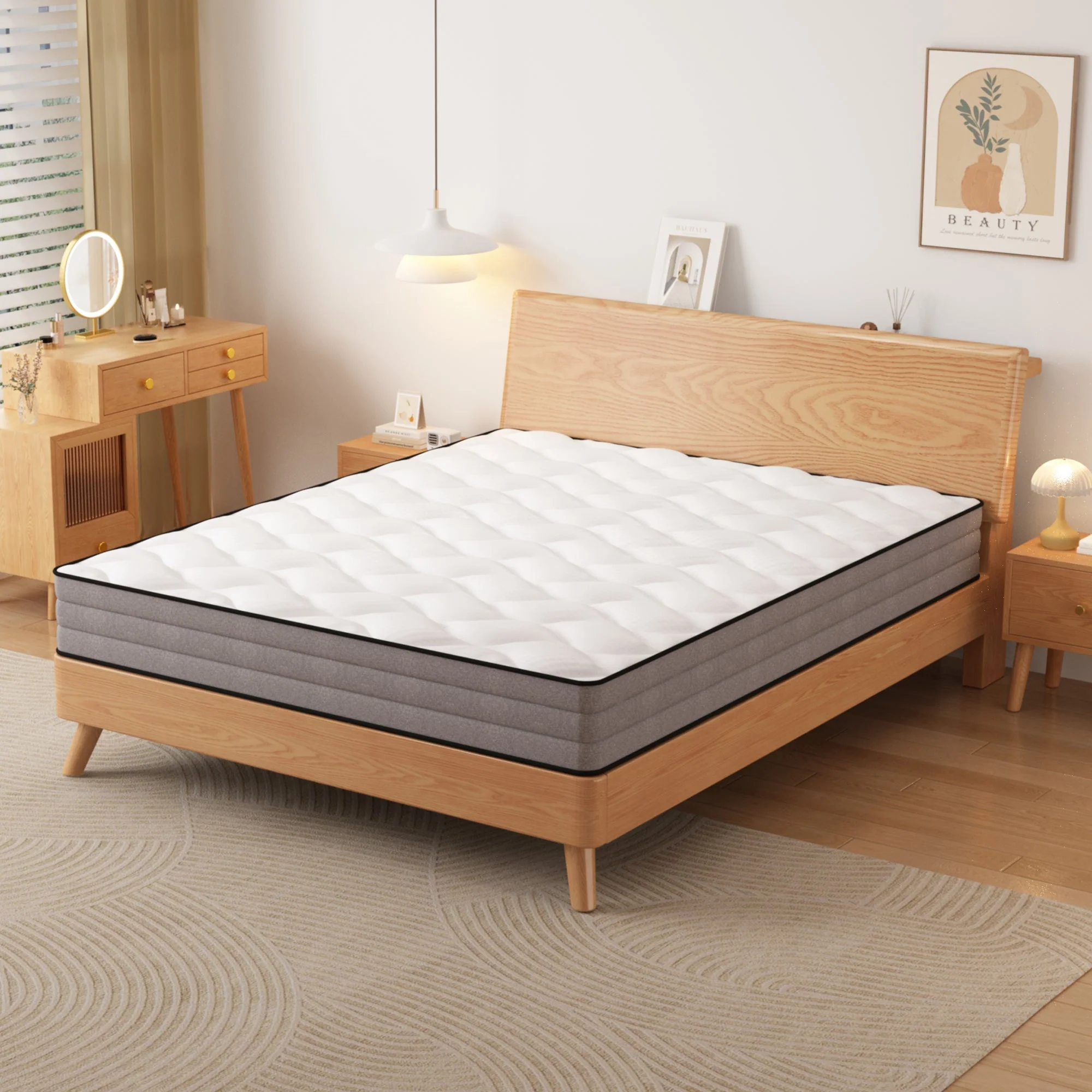 Deluxe Pocket Spring Mattress H3 20cm 1000 Springs Lyocell Cover - Image 7
