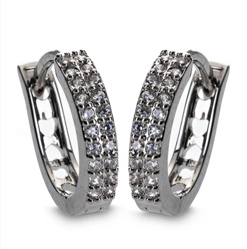 Diamante Hoop Earrings