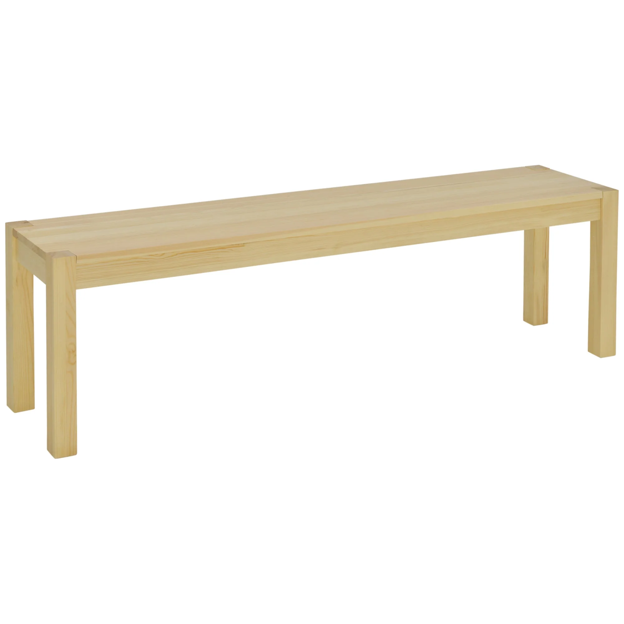 Dining Bench 3-Seater Country Style 330 kg Max Load Natural Pine Wood - Image 2
