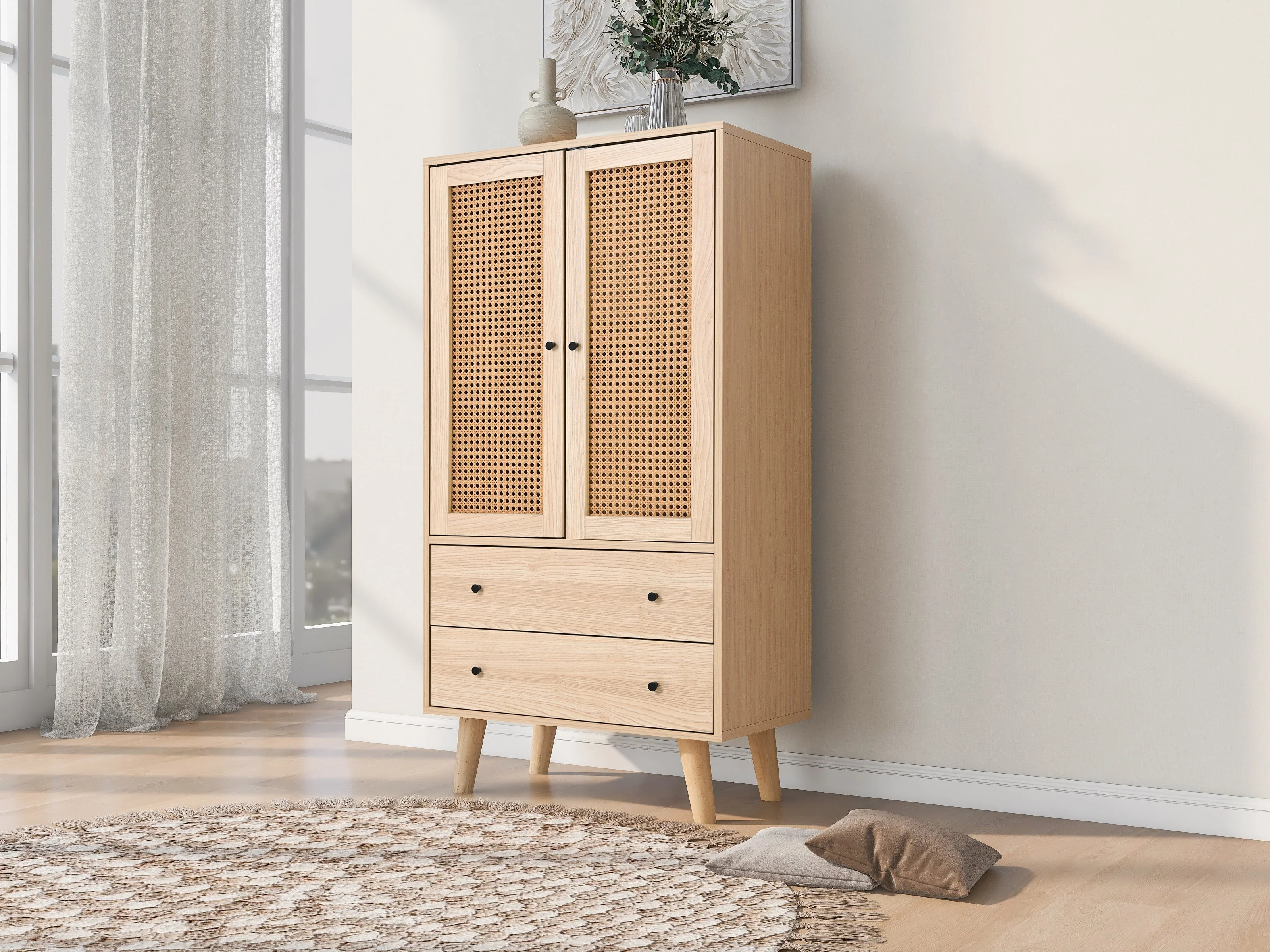 Dining Room Living Room Sideboard, Chest of Drawers Storage Cupboard TV Table, 60 cm Wide - Image 9