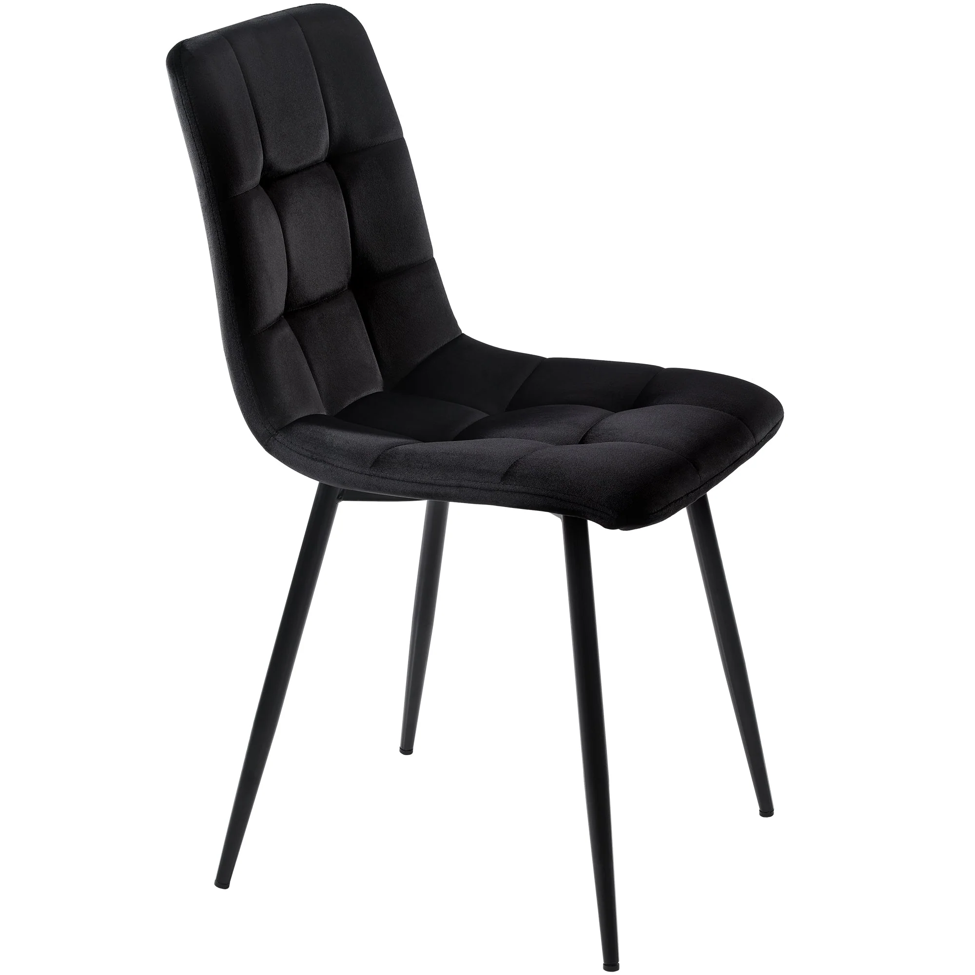 Dining Set (5-Piece) 120x70cm, Modern Kitchen Table with 4 Velvet Chairs, Black/Iron - Image 6