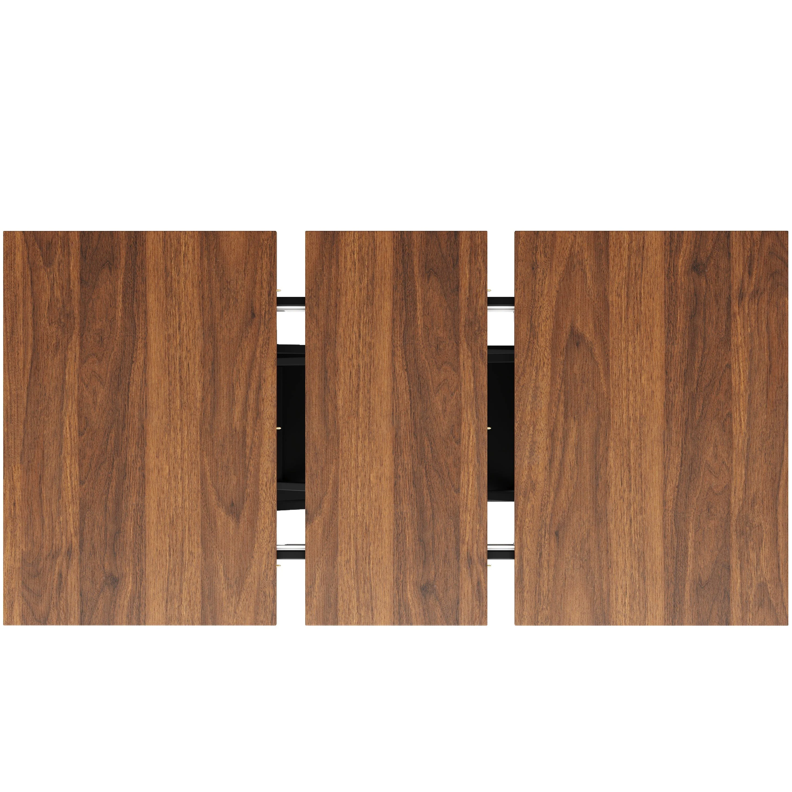 Dining Set, 5-Piece Extendable for 4, Black Velvet & Walnut - Image 8
