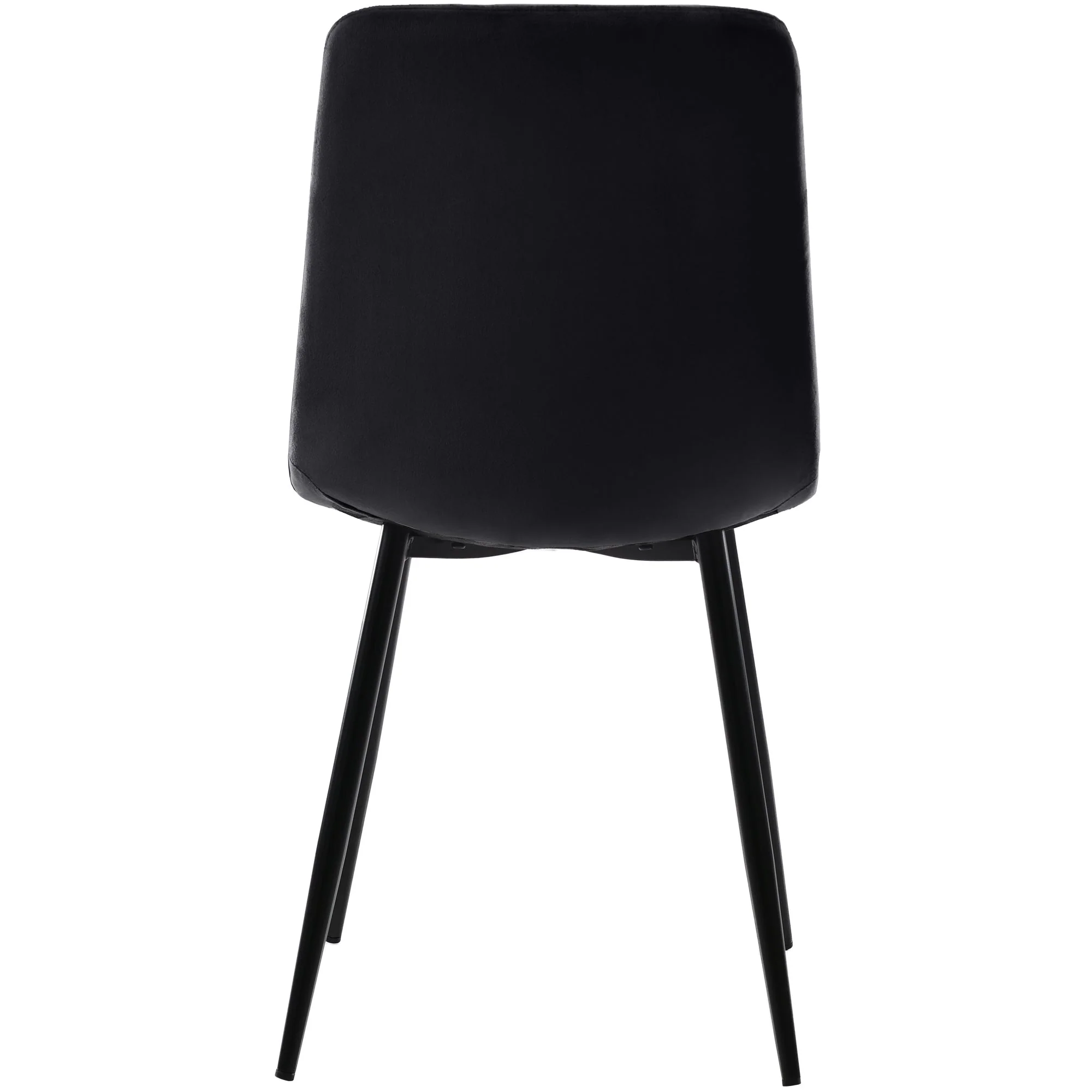 Dining Set 5-Piece, Modern 140x80cm Table Black Metal Legs & 4 Velvet Chairs, Grey/Black MDF - Image 10