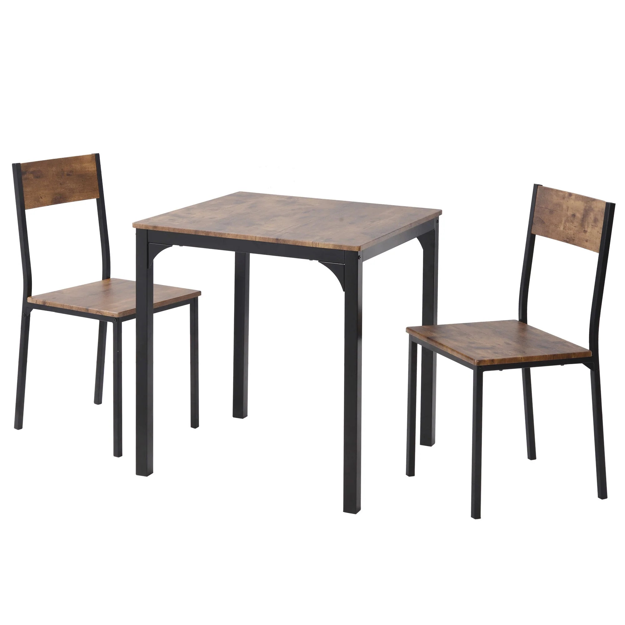 Dining Set Table with 2 Chairs Multi-Use - Vintage Brown - Image 8