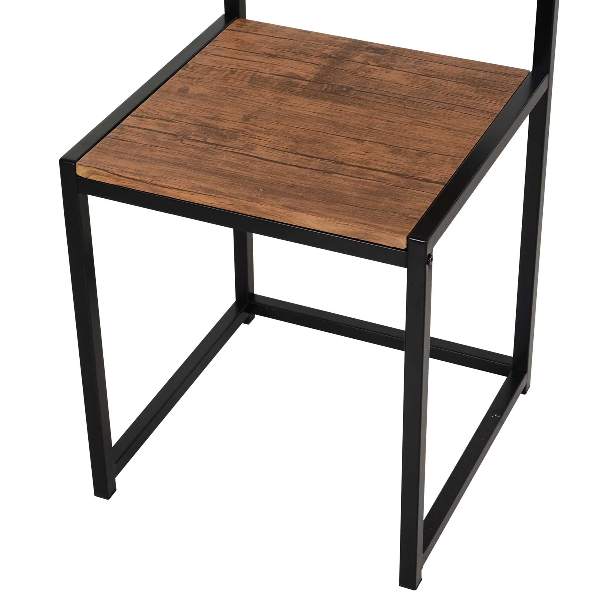 Dining Set with 2 Chairs, Kitchen Table Group, Metal and Natural Wood - Image 7