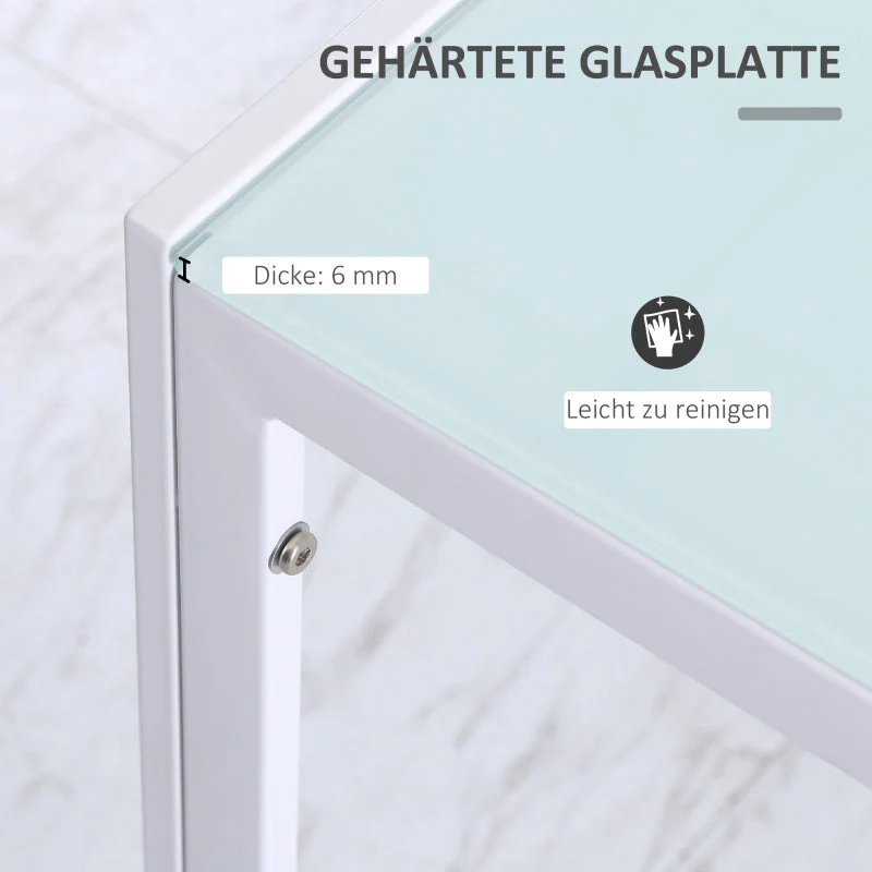 Dining Table 120x60cm Modern Design - White - Image 5