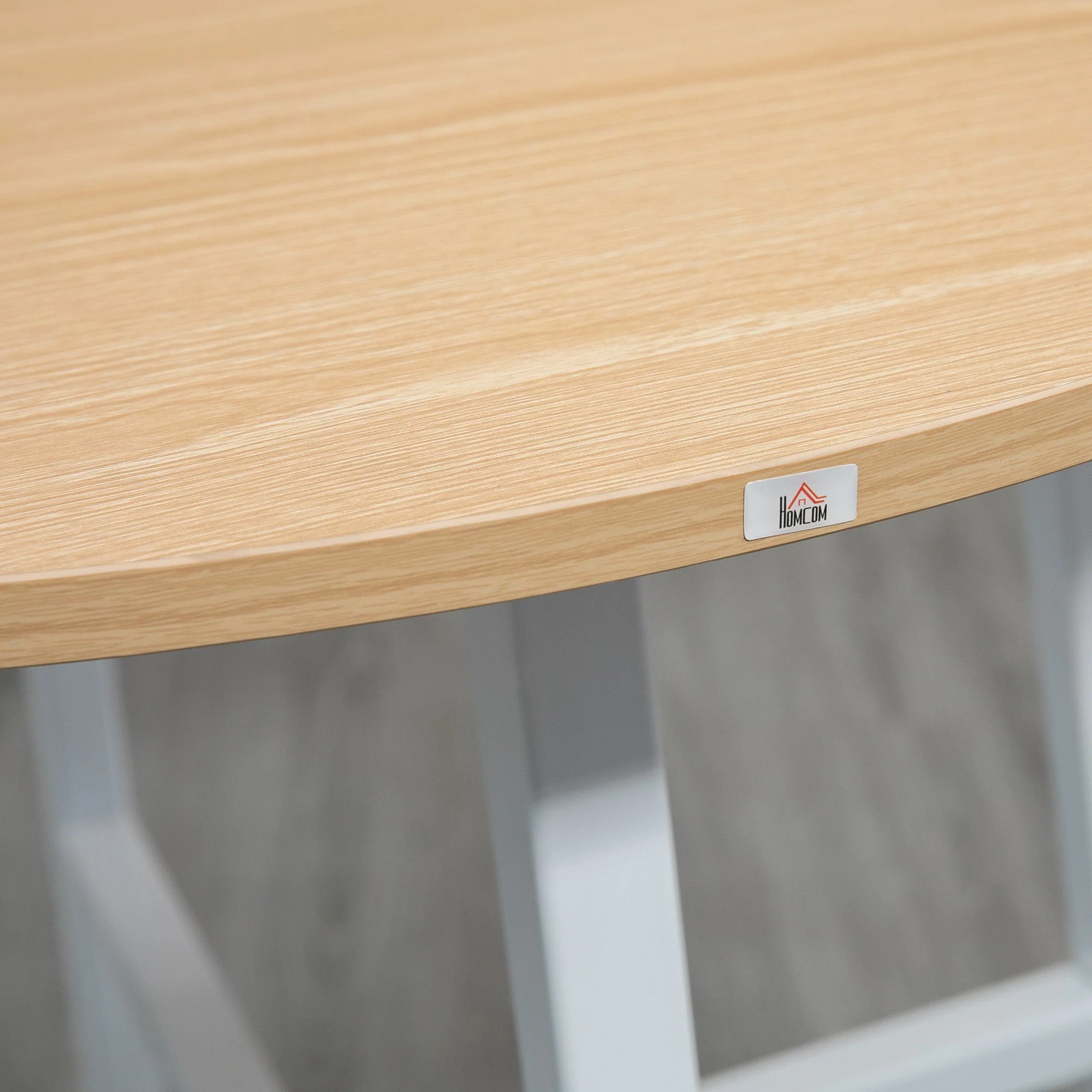 Dining Table for 4 People, Modern Living Room, Steel & Natural Wood - Image 8