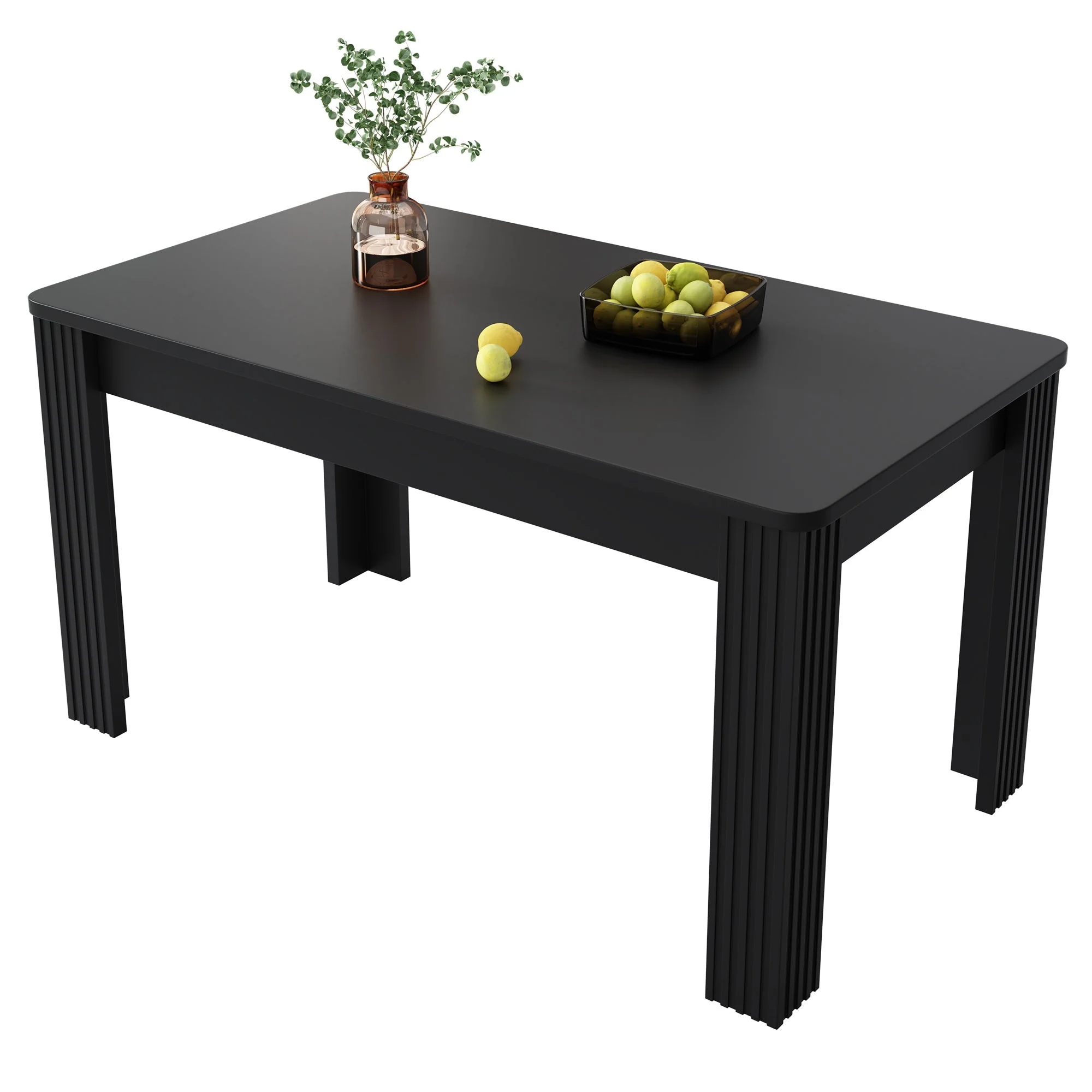 Dining Table Rectangular Modern Simple - Black - Image 5