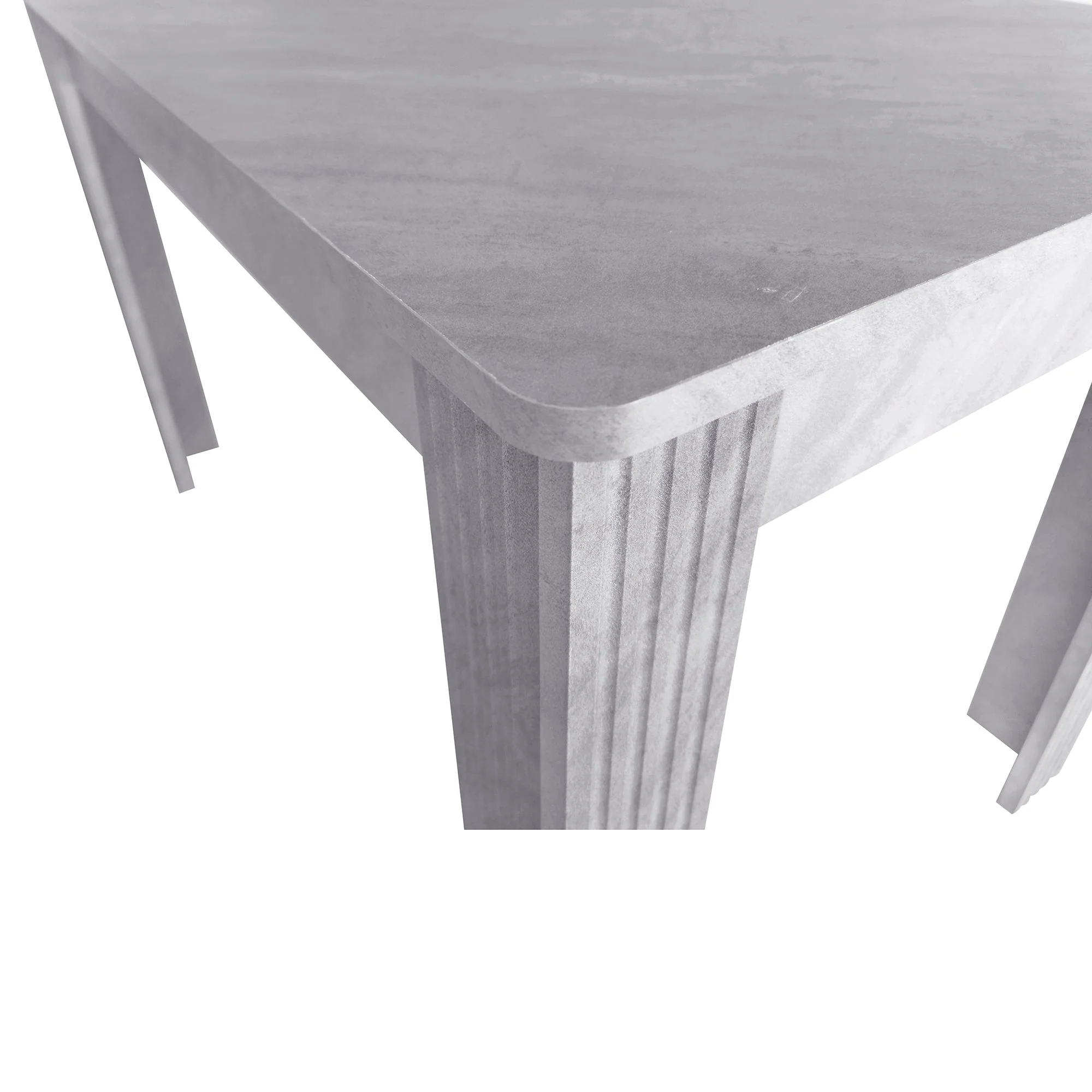 Dining Table Rectangular Sturdy Modern Oak - Concrete Look - Image 10