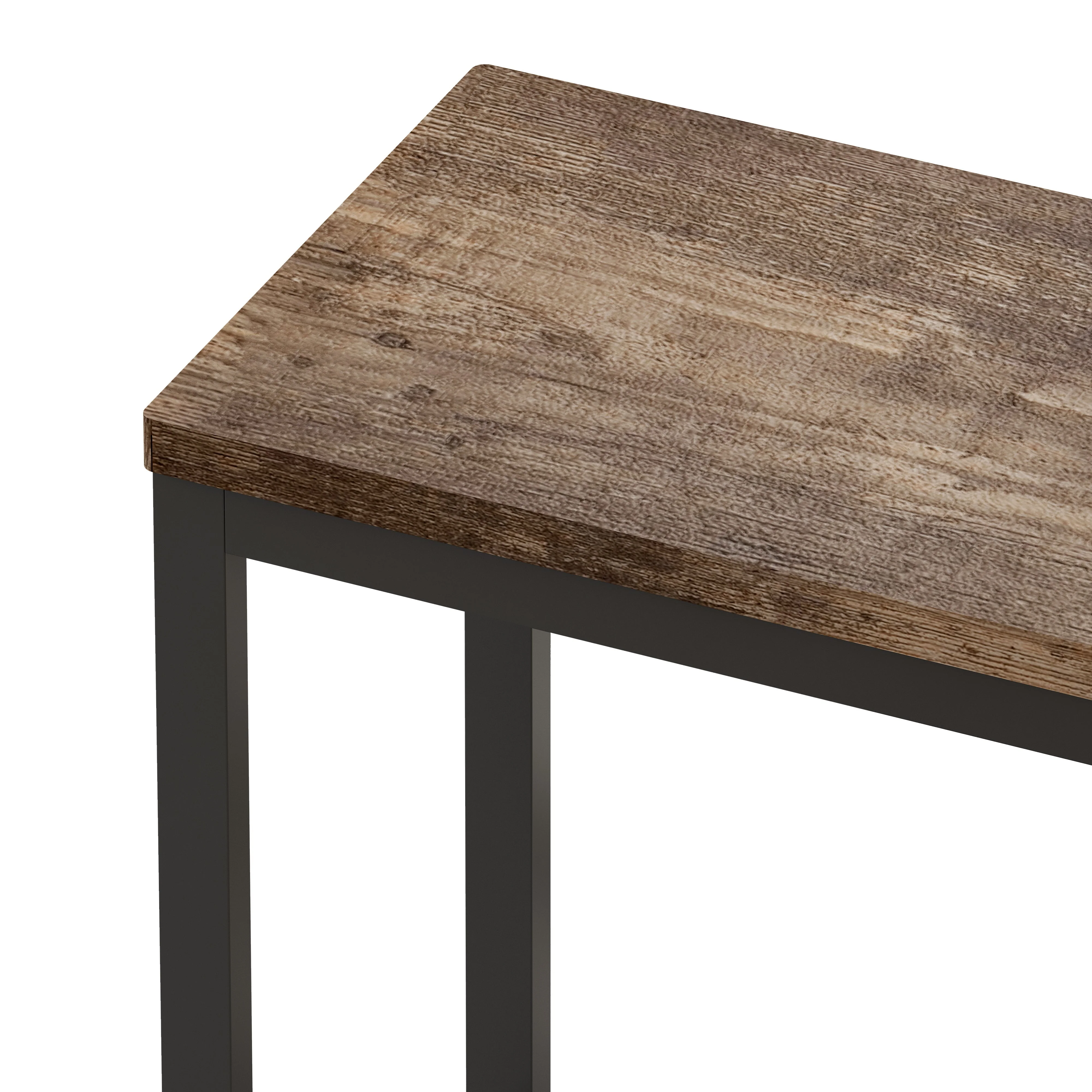 Dining Table Set, Modern Design with 3 Stools, Natural - Image 8