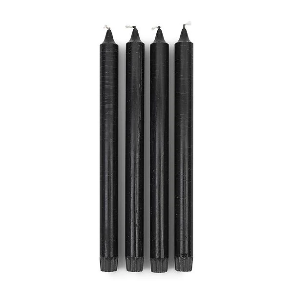 Dinner Candles ECO black 4pcs