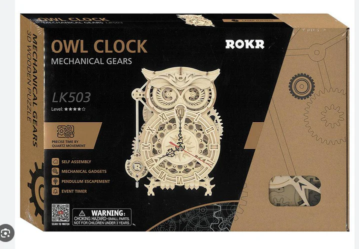 DIY Model Kit - Owl Clock