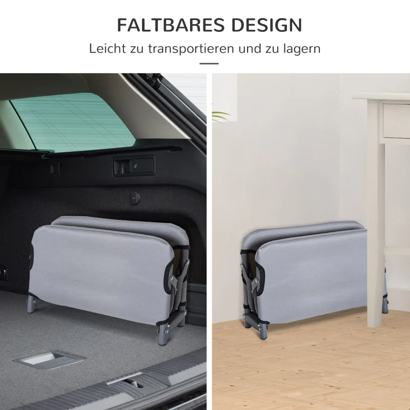 Dog Bed, Foldable Outdoor, Grey - Image 7