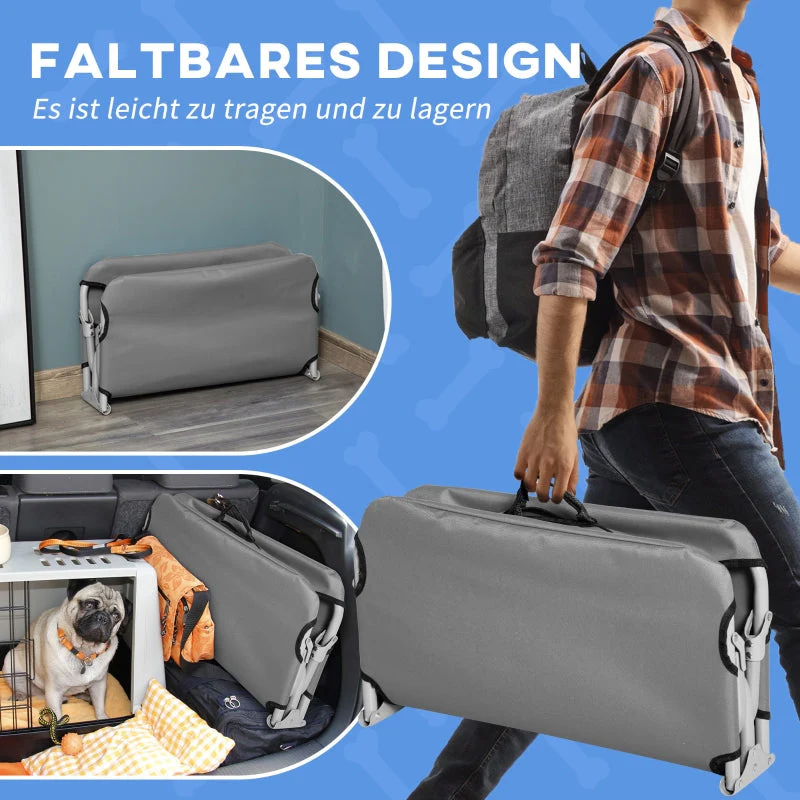 Dog Bed, Foldable, Robust, Grey - Image 5