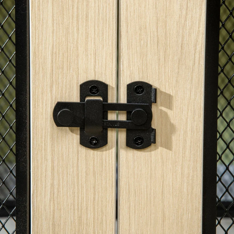 Dog Crate, Lockable, 2 Doors, Natural + Black - Image 8