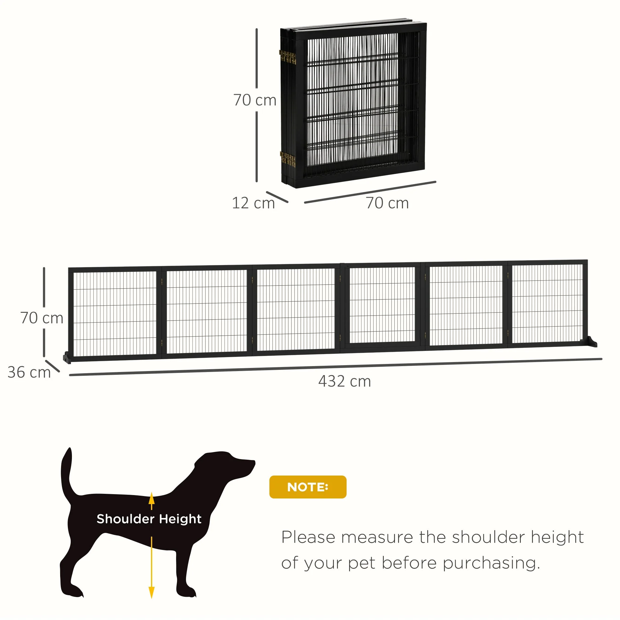 Dog Gate, Bidirectional Folding, Pinewood - Image 3