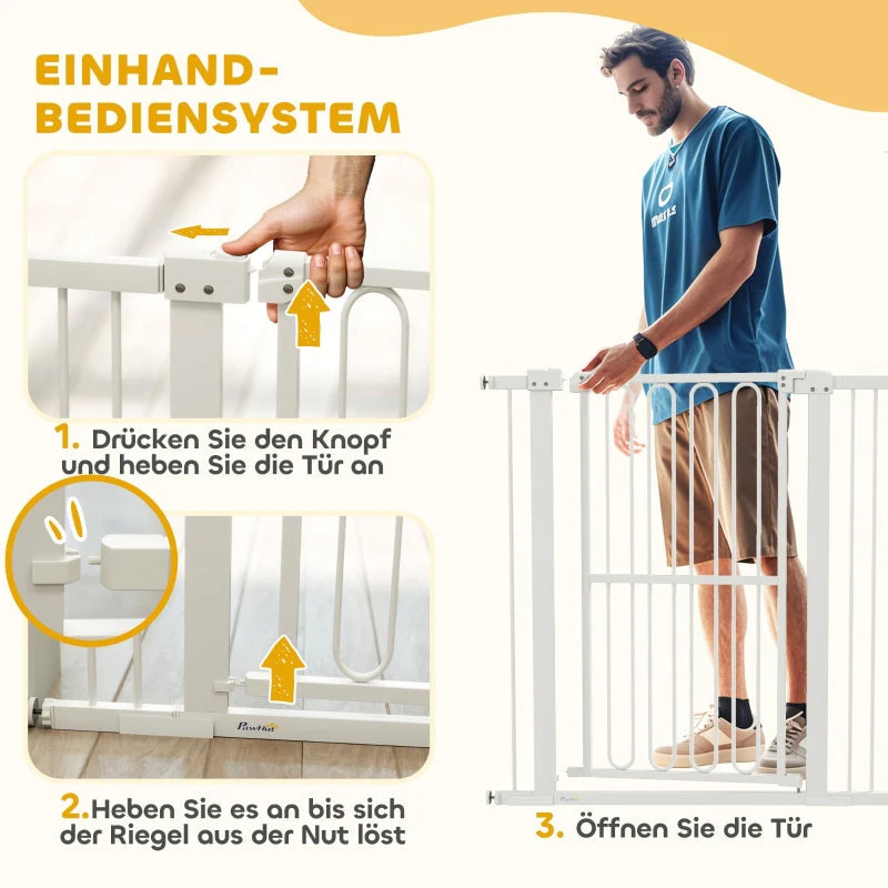 Dog Safety Gate, 76-104 cm, Stair, Metal - Image 5