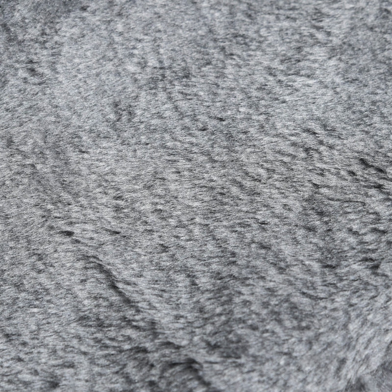 Dog Stairs 4-Step, Pet Stairs 35cm, Plush Look, Light Grey - Image 7