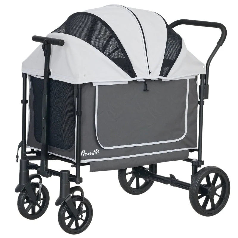 Dog Stroller Foldable, 30 kg, Dark Grey - Image 2