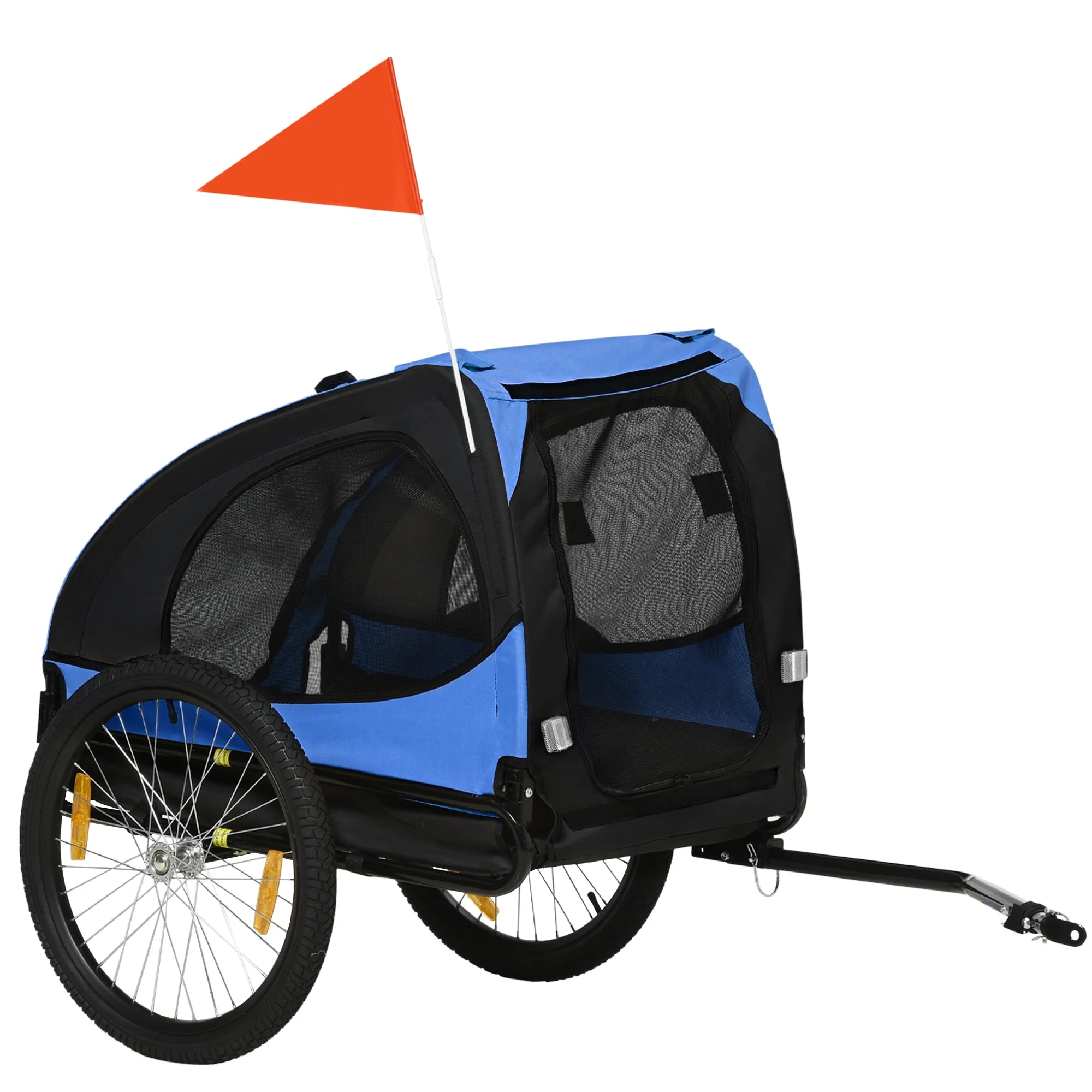Dog Trailer, Folding Bicycle, Water-Resistant, Blue - Image 2