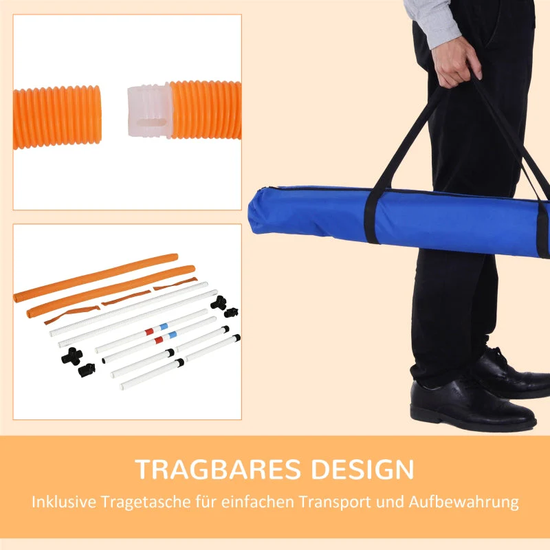 Dog Training Set Agility Jumping Ring Portable PE White + Orange - Image 5