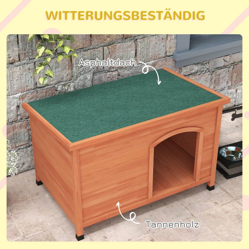 Doghouse XXL Wooden 100x65.5x68cm - Orange - Image 5