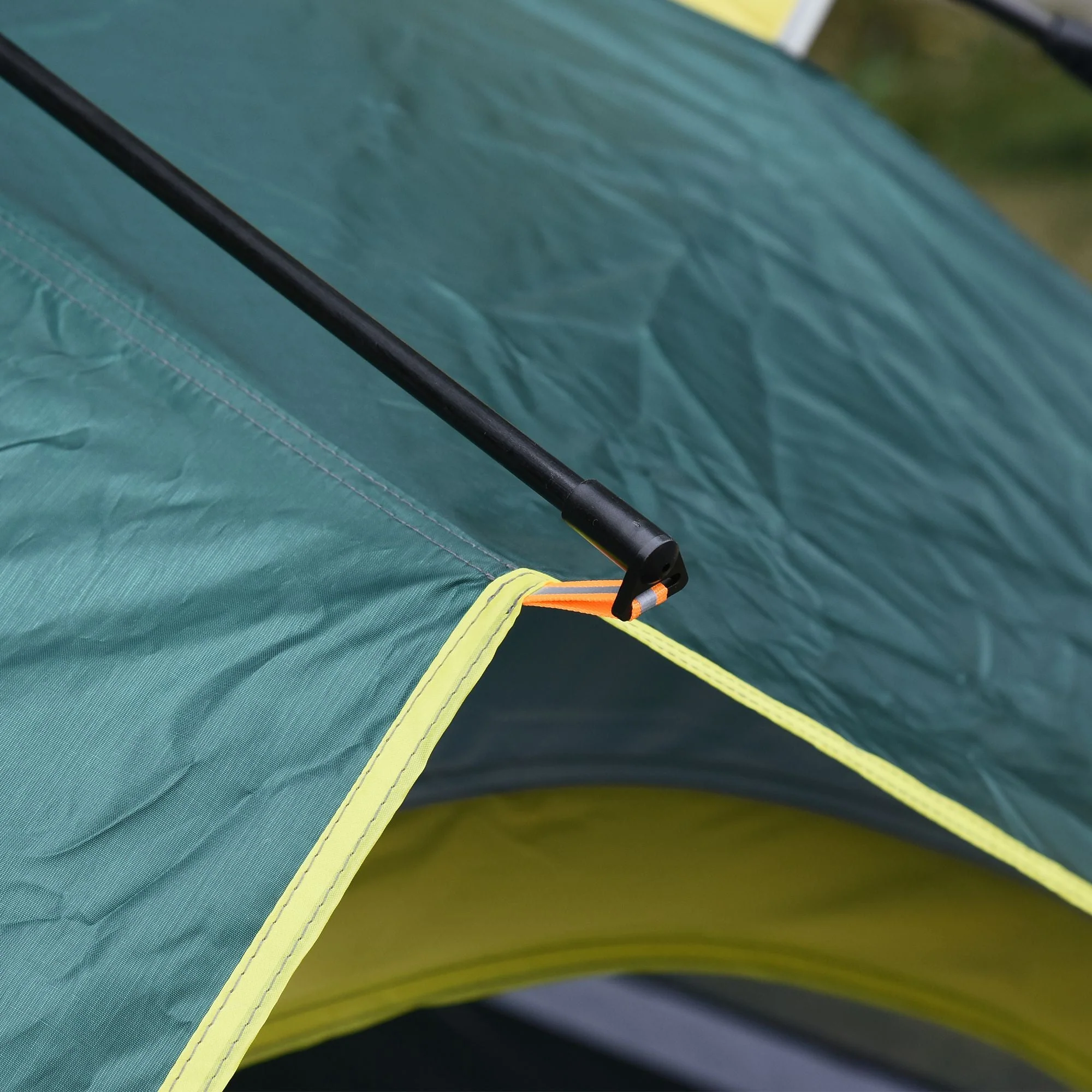 Dome Tent 3-Person 205x195x135cm Polyester, Green - Image 8