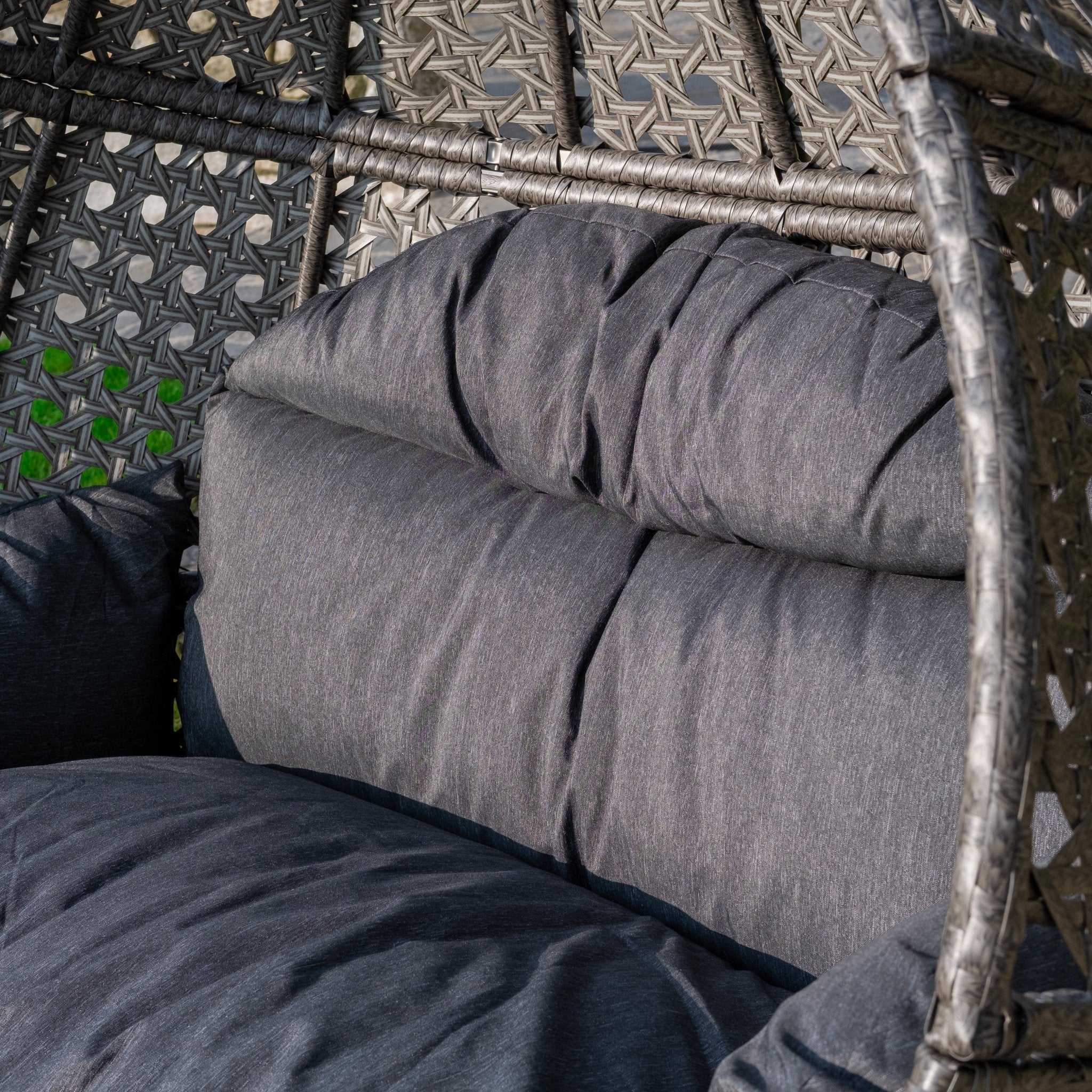 Double Hanging Pod Chair - Grey - Image 3