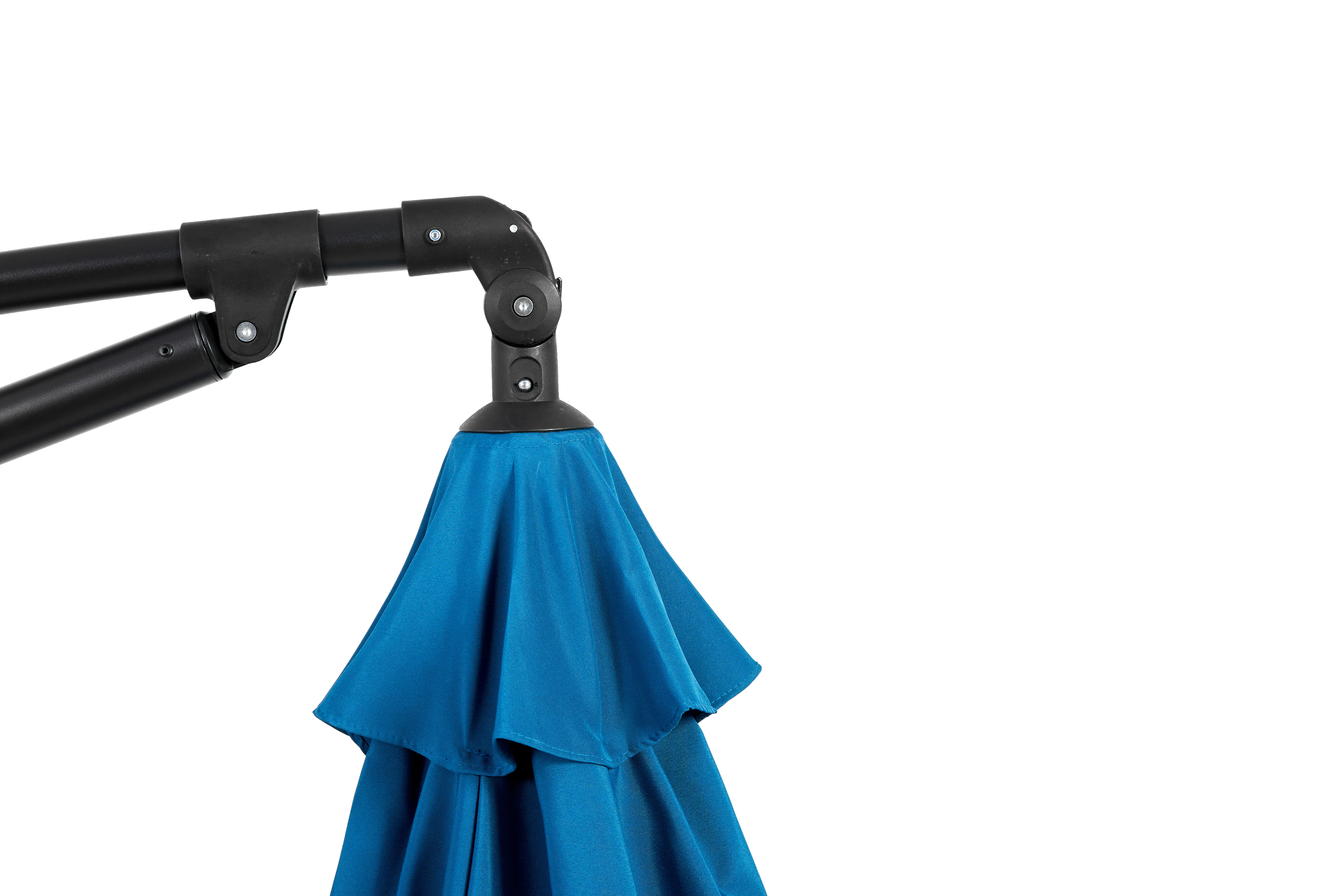 Double Sided Outdoor Umbrella, 14.8 Ft Rectangular Large with Crank, Blue - Image 6