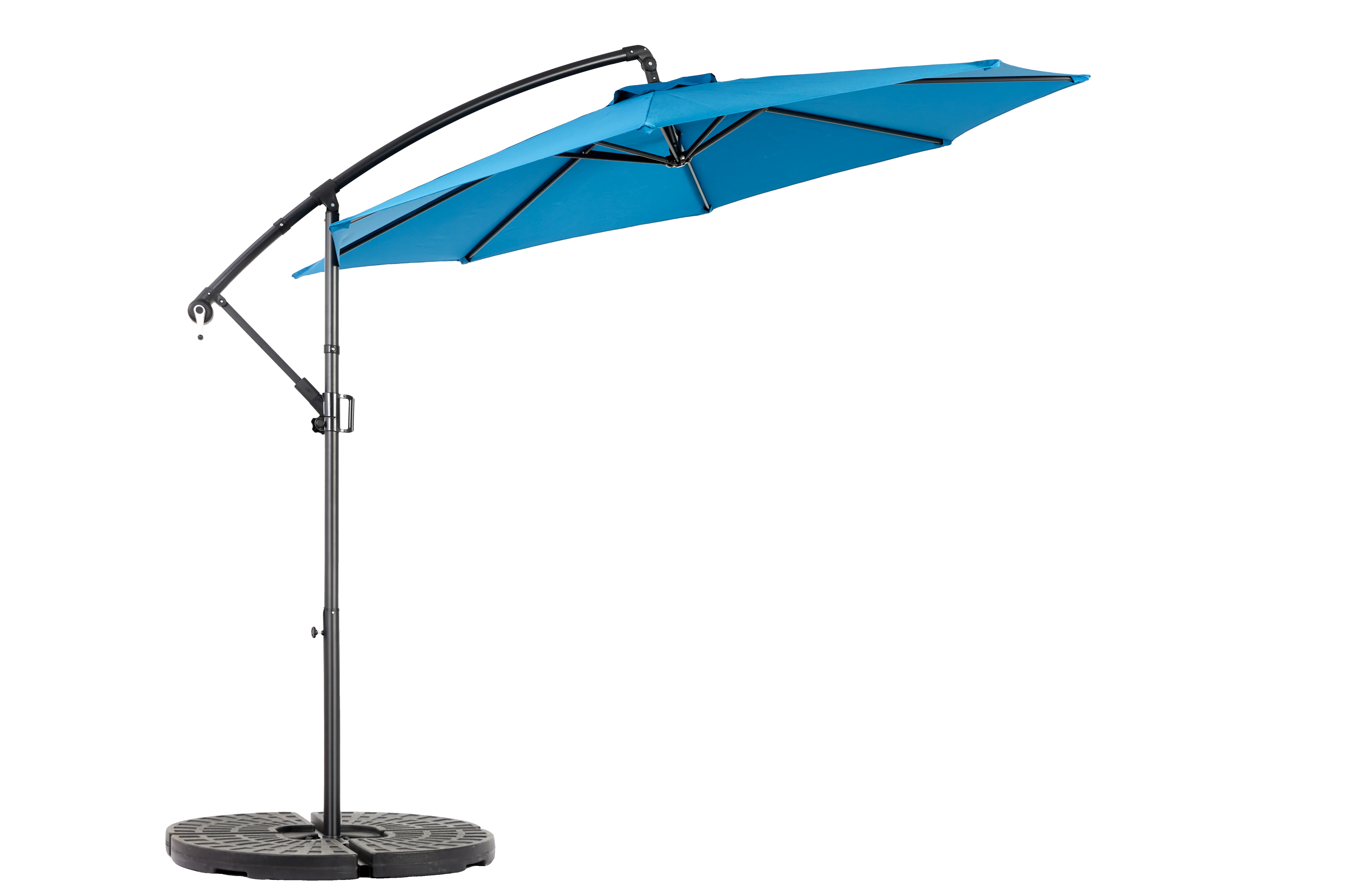 Double Sided Outdoor Umbrella, 14.8 Ft Rectangular Large with Crank, Blue - Image 8