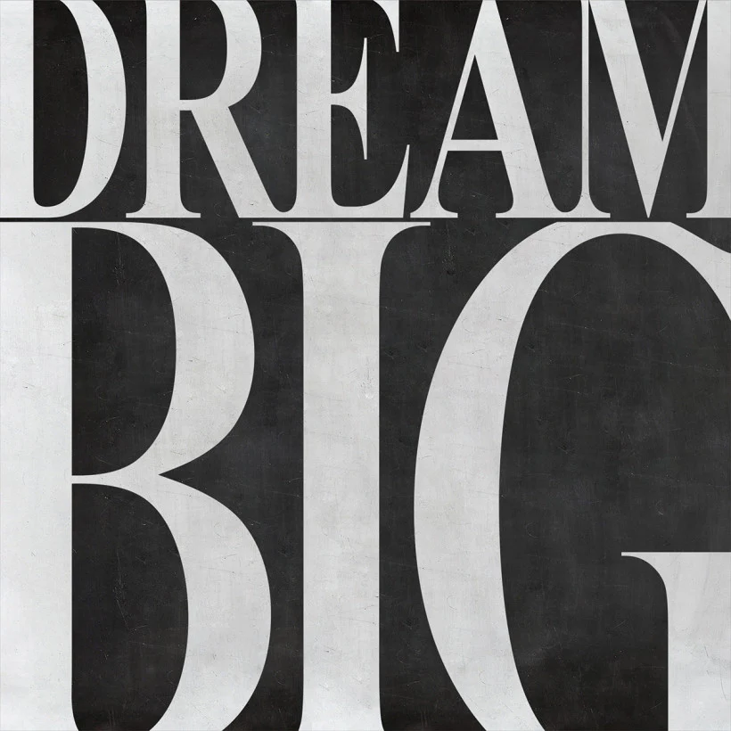 Dream Big, 21cmx21cm art block