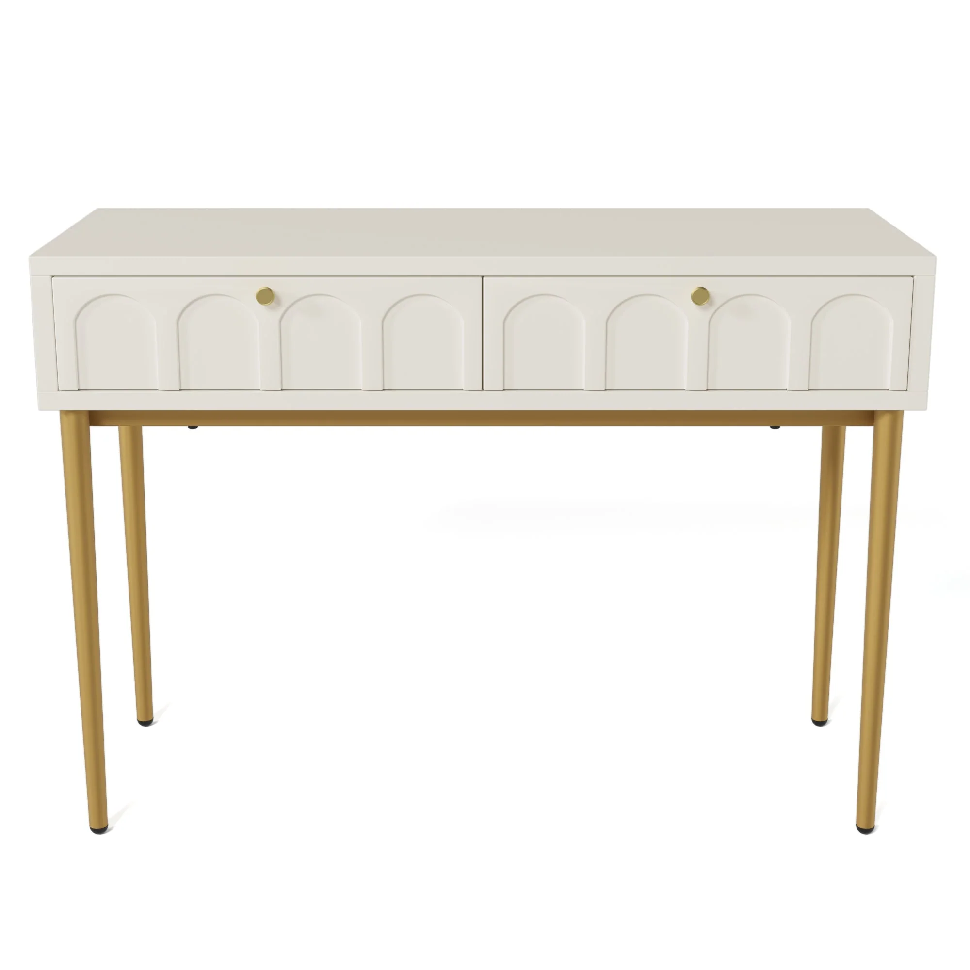 Dressing table 2 drawers 76.5cm height, chest of drawers cream-white - Image 11