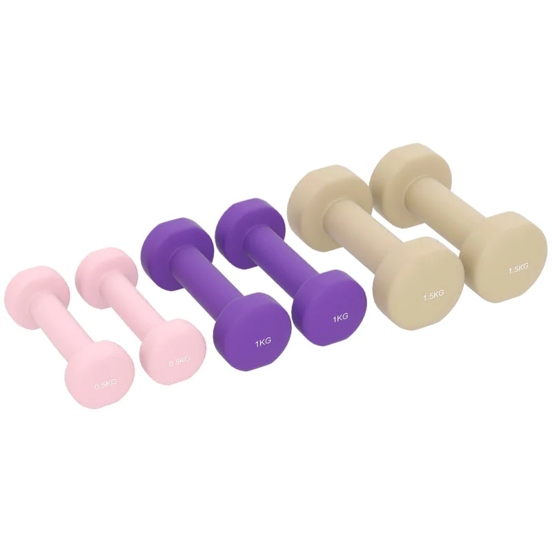 Dumbbell Set 6-Piece Adjustable 0.5/1/1.5kg Weights with Case - Image 2