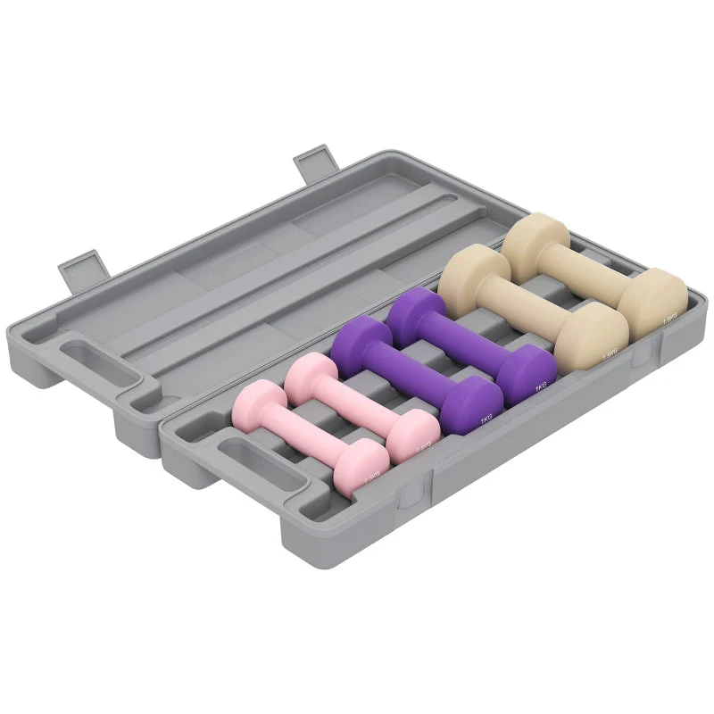 Dumbbell Set 6-Piece Adjustable 0.5/1/1.5kg Weights with Case - Image 8