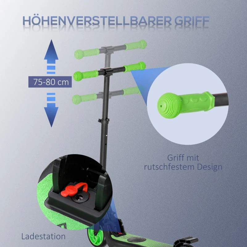 E-Scooter Electric Scooter with 120W Motor and 6 km Range, Green+Black - Image 7