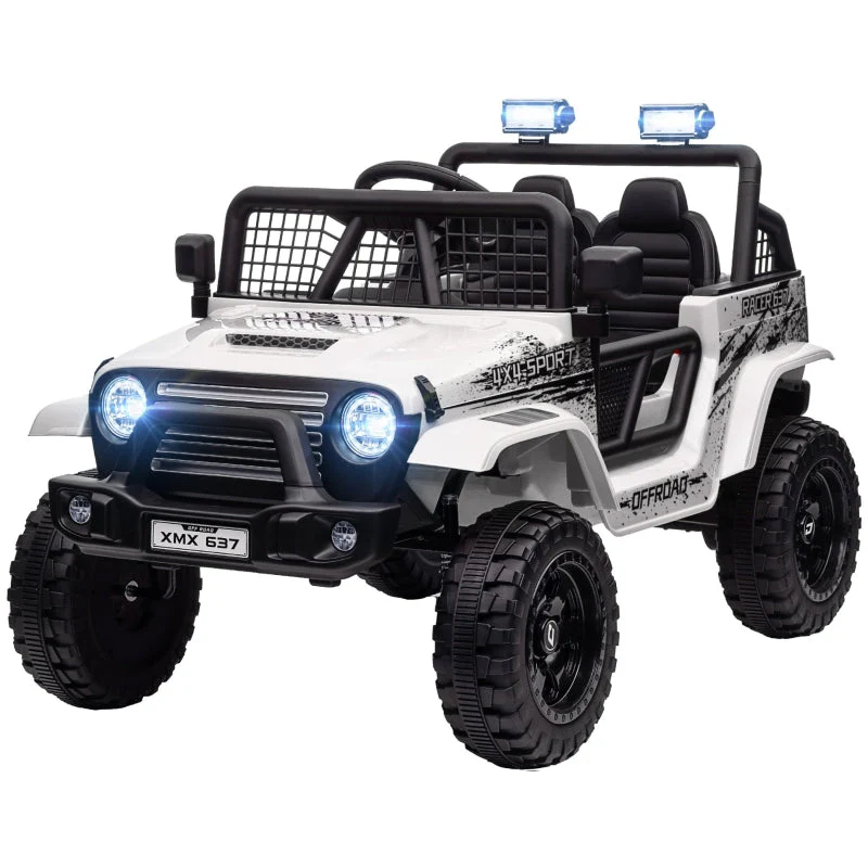 Electric Children's Car, 12V Off-Road with Remote Control, White - Image 2