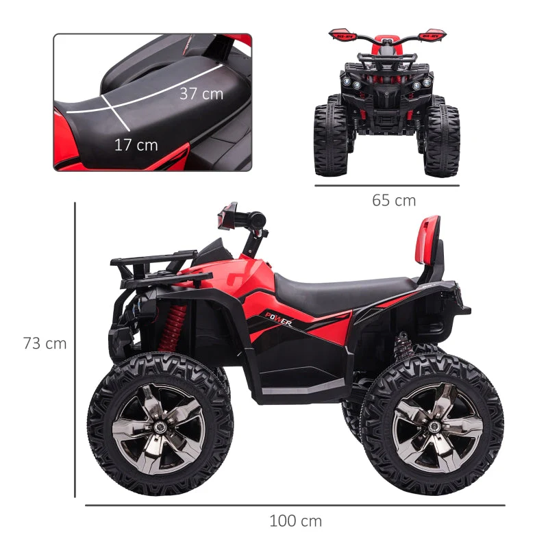 Electric Children's Quad Bike with LED Headlights and Music Player, 3-8 km/h, 3-5 Years Old - Image 3