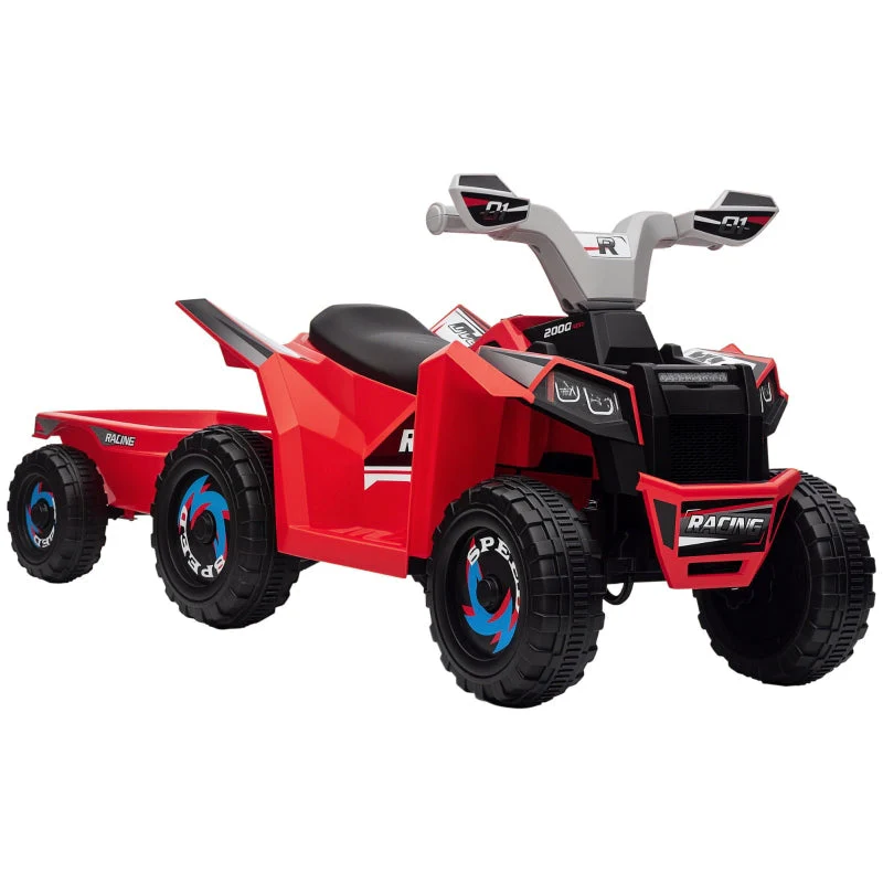 electric children's quad with trailer, 2.5 km/h, 50-minute ride, for 1.5 to 3 years, 25 kg, red - Image 8