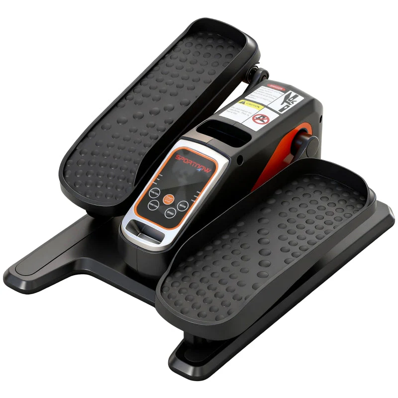 Electric Elliptical Trainer with 12 Adjustable Speeds, Remote Control and LED Monitor, Black