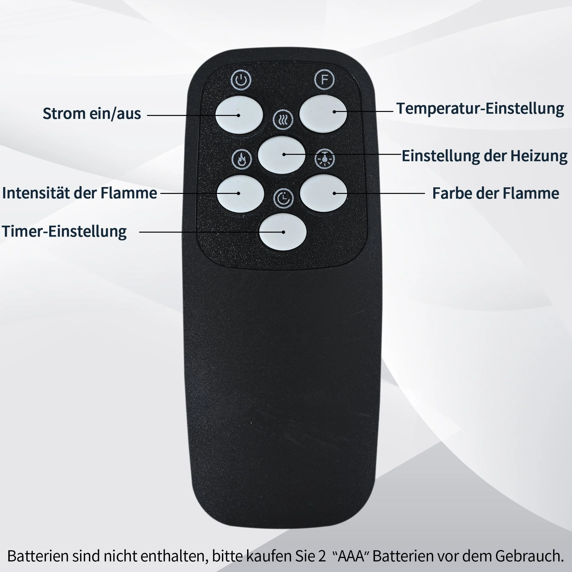 Electric Fireplace 42 Inch Wall/Built-in 12 Flame Colors Remote Control - Image 8