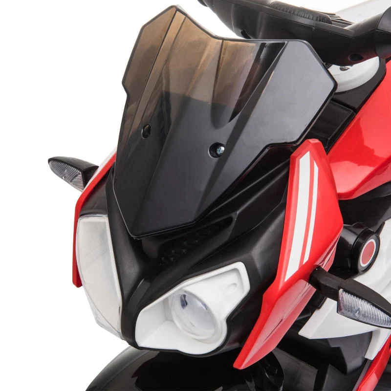 Electric Kids Motorcycle, 3 km/h, Lights & Sounds, Black/Red - Image 8