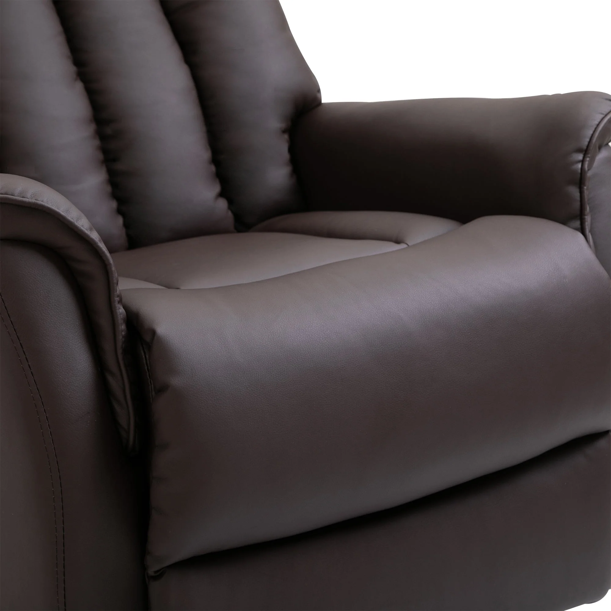 Electric Lift Chair, Recliner TV Chair with Lift Assistance & Reclining Function, Faux Leather Brown - Image 7