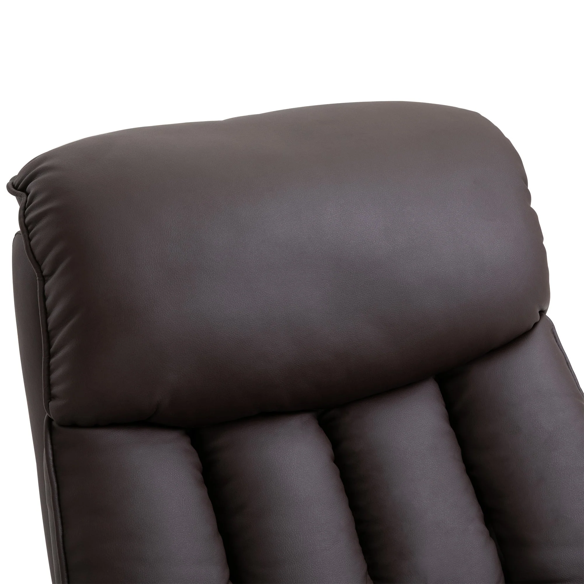 Electric Lift Chair, Recliner TV Chair with Lift Assistance & Reclining Function, Faux Leather Brown - Image 8