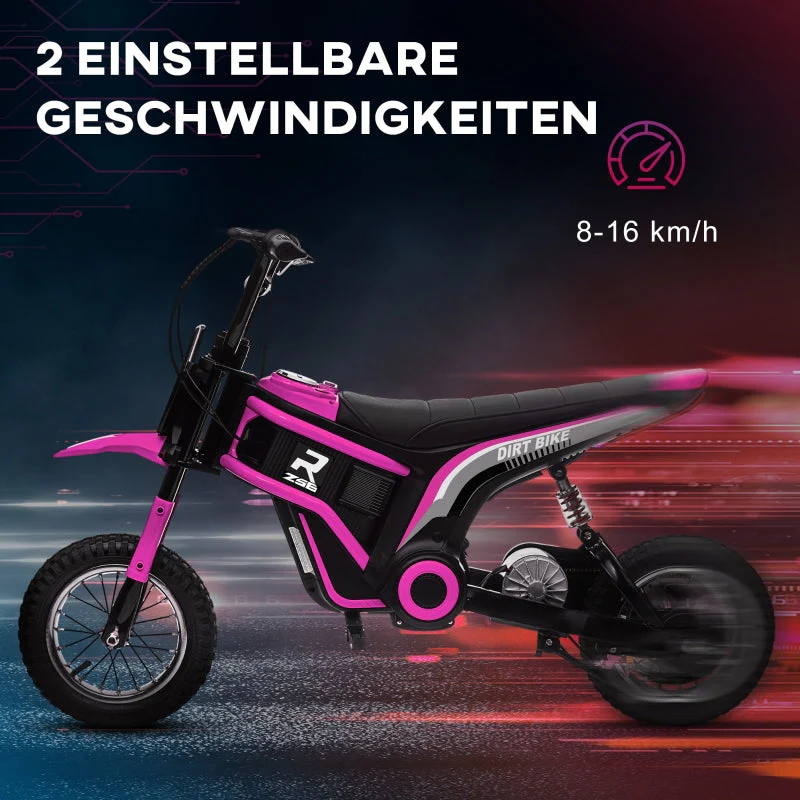 Electric Motorcycle for Kids, 24V Horn, Light, Twist-Grip Throttle, Pink - Image 5
