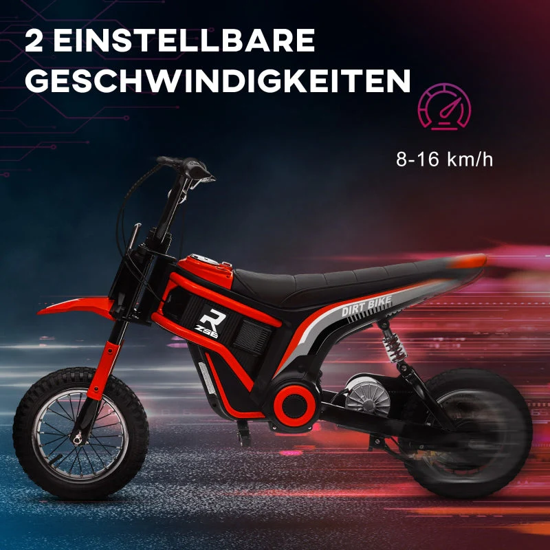 Electric Motorcycle for Kids, 24V with Horn, Light, 8-16 km/h, Red - Image 4