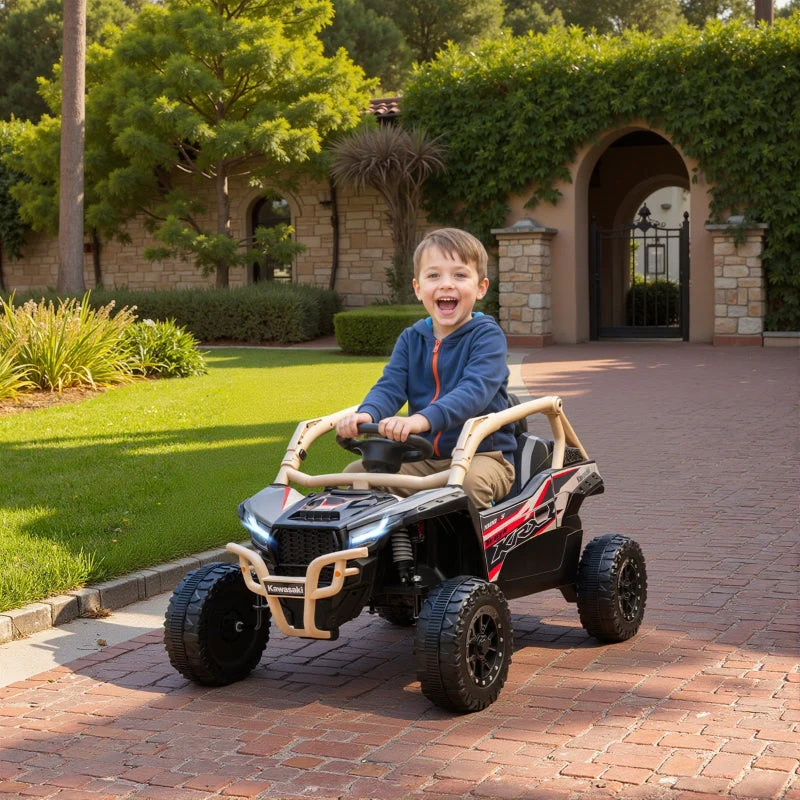 Electric Off-Road Vehicle for Children with Remote Control and LED Lights, Yellow