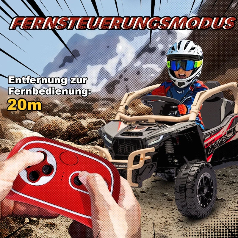 Electric Off-Road Vehicle for Children with Remote Control and LED Lights, Yellow - Image 5