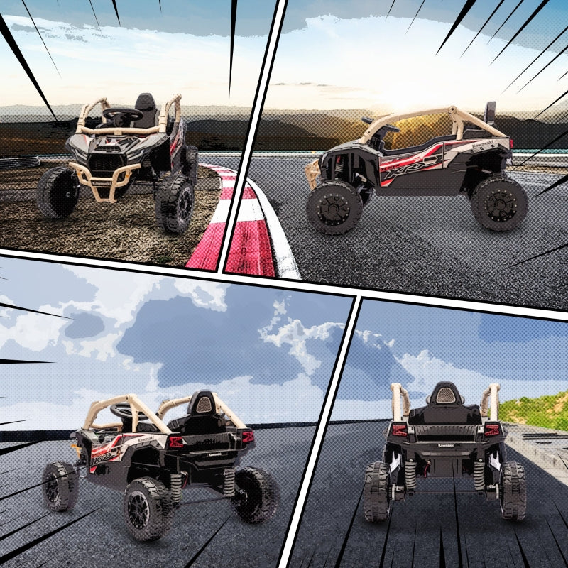 Electric Off-Road Vehicle for Children with Remote Control and LED Lights, Yellow - Image 7