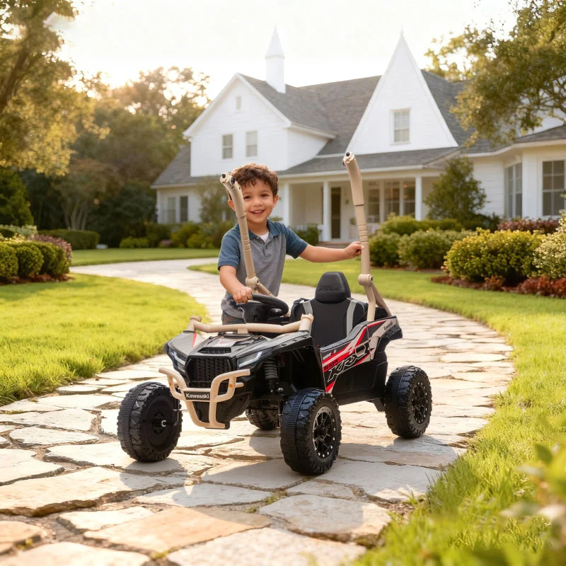 Electric Off-Road Vehicle for Children with Remote Control and LED Lights, Yellow - Image 8