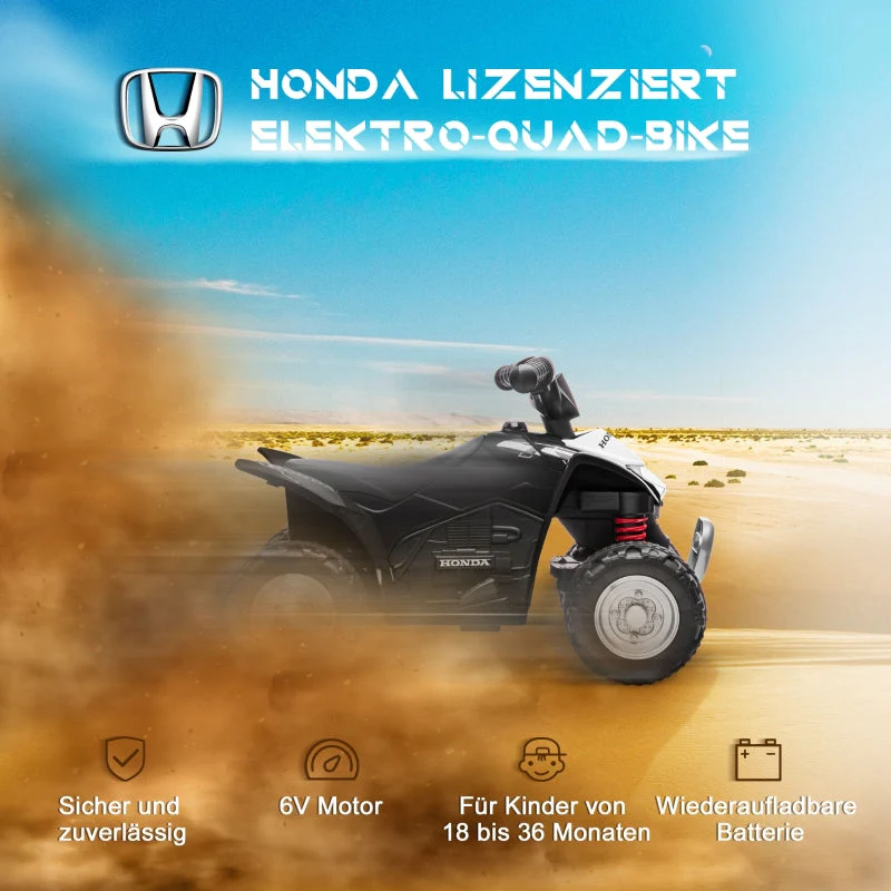 Electric Quad Bike for Kids with LED Headlights and 2.8 km/h Speed, Black - Image 4